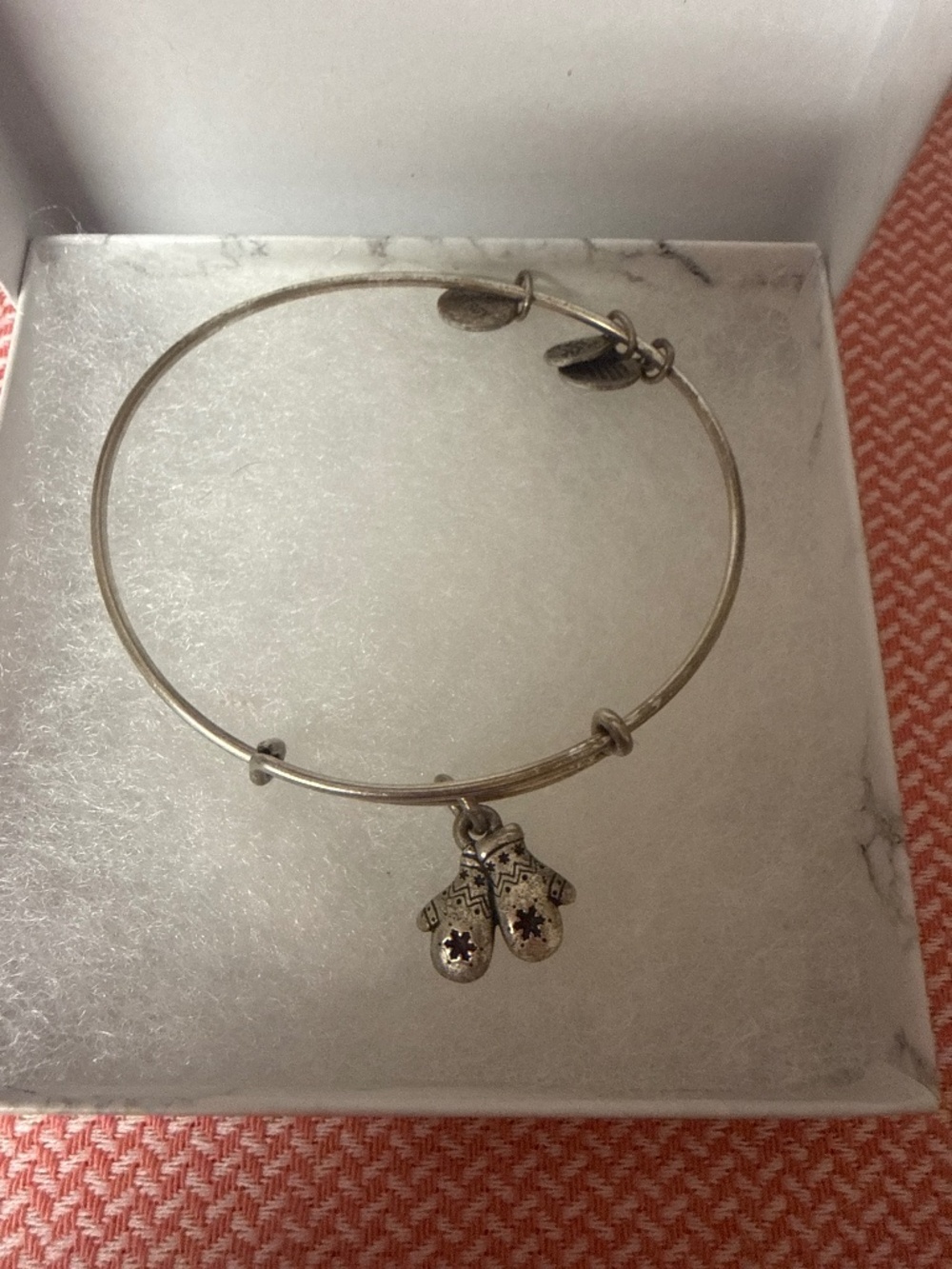 Alex and Ani Mittens Charm Bangle Bracelet